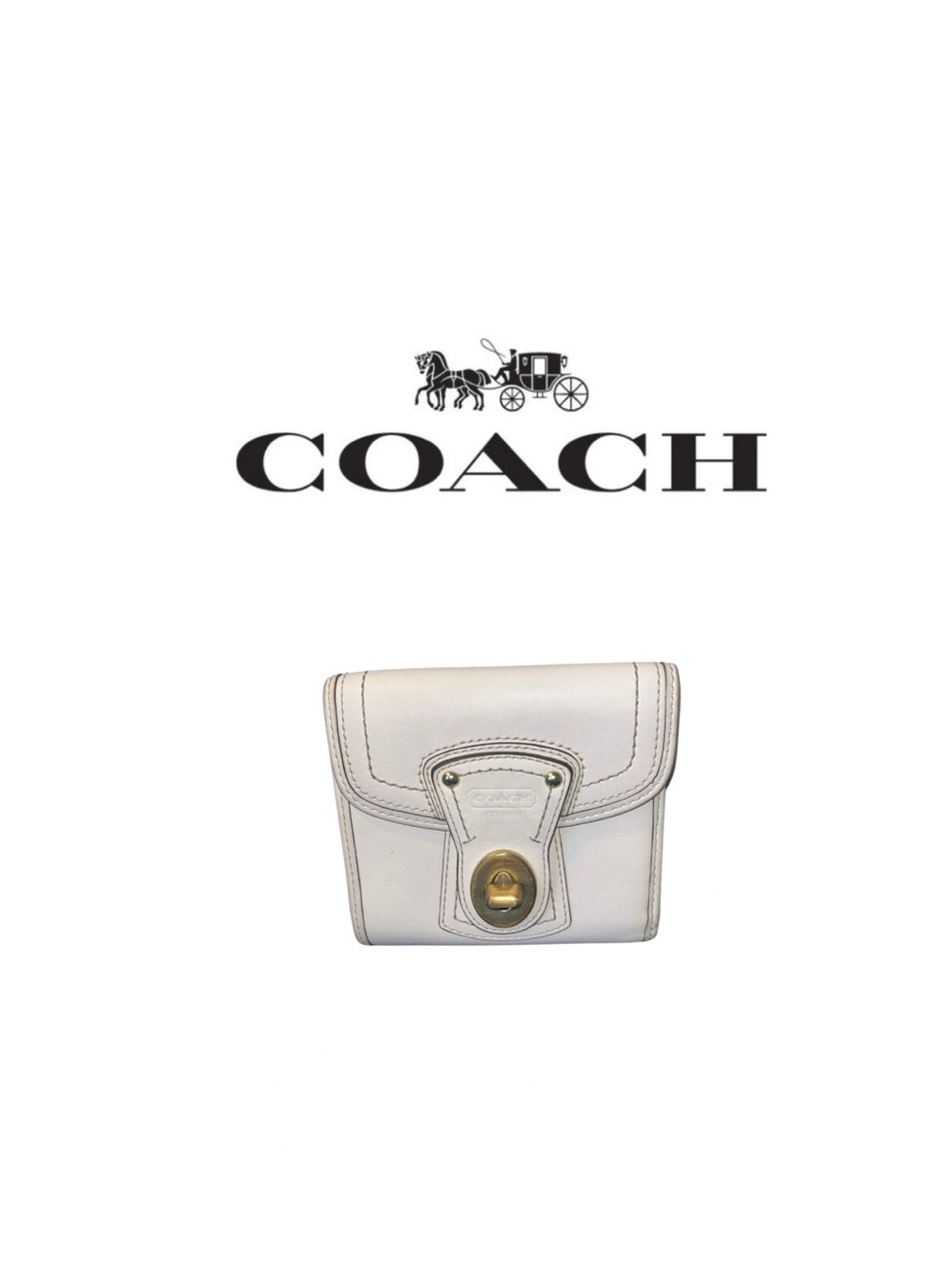Coach Legacy Off White Turnlock Wallet